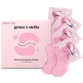 grace & stella Award Winning Under Eye Mask - Reduce Dark Circles, Puffy Eyes, Undereye Bags, Wrinkles - Gel Under Eye Patches - Gifts for Girlfriend - Vegan Cruelty-Free Self Care (48 Pairs, Pink)